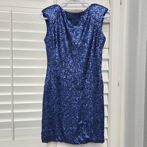 Esley Glittering Sapphire Mini Dress Womens S Party‎ Stunning Sophisticated